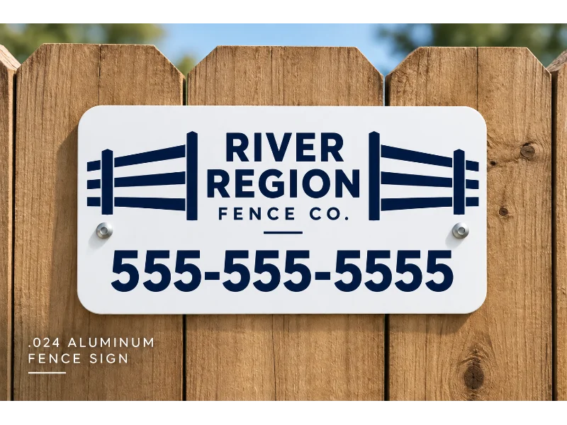 .024 Aluminum Fence Signs